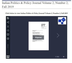Indian Politics & Policy journal cover